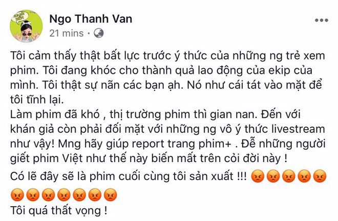 Ngô thanh vân, phim cô ba sài gòn, phim cô ba sài gòn bị quay lén tại rạp