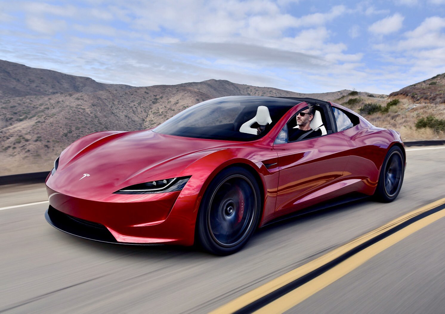 Ngắm hình ảnh thực tế đầu tiên cực đẹp của siêu xe điện Tesla Roadster
